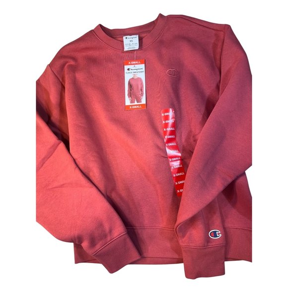 Champion Red Fleece Soft Crewneck Sweatshirt Women's Size xs Cotton/Poly Blend - Picture 1 of 1